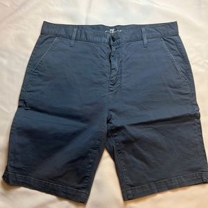 Size 33, 7 For All Mankind light blue twill shorts. Good condition. 9” inseam